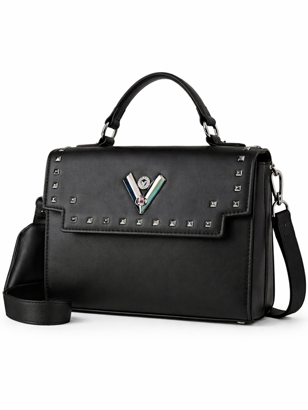 Valentino Orlandi Black Satchel/Crossbody Bag - NWT